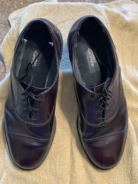 CLASSIC MENS BURGUNDY OXFORD DRESS SHOES
